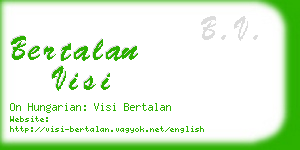 bertalan visi business card